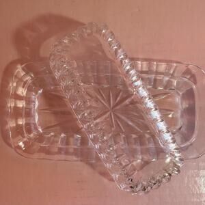 Mikasa Royal Suite Vintage Lead Crystal Quarter Pound Covered Butter Dish